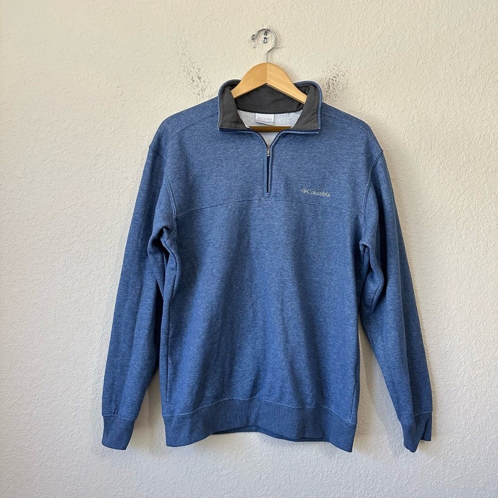 COLUMBIA Mens Hart Mountain 1/2 Zip Pullover Sweatshirt in Blue